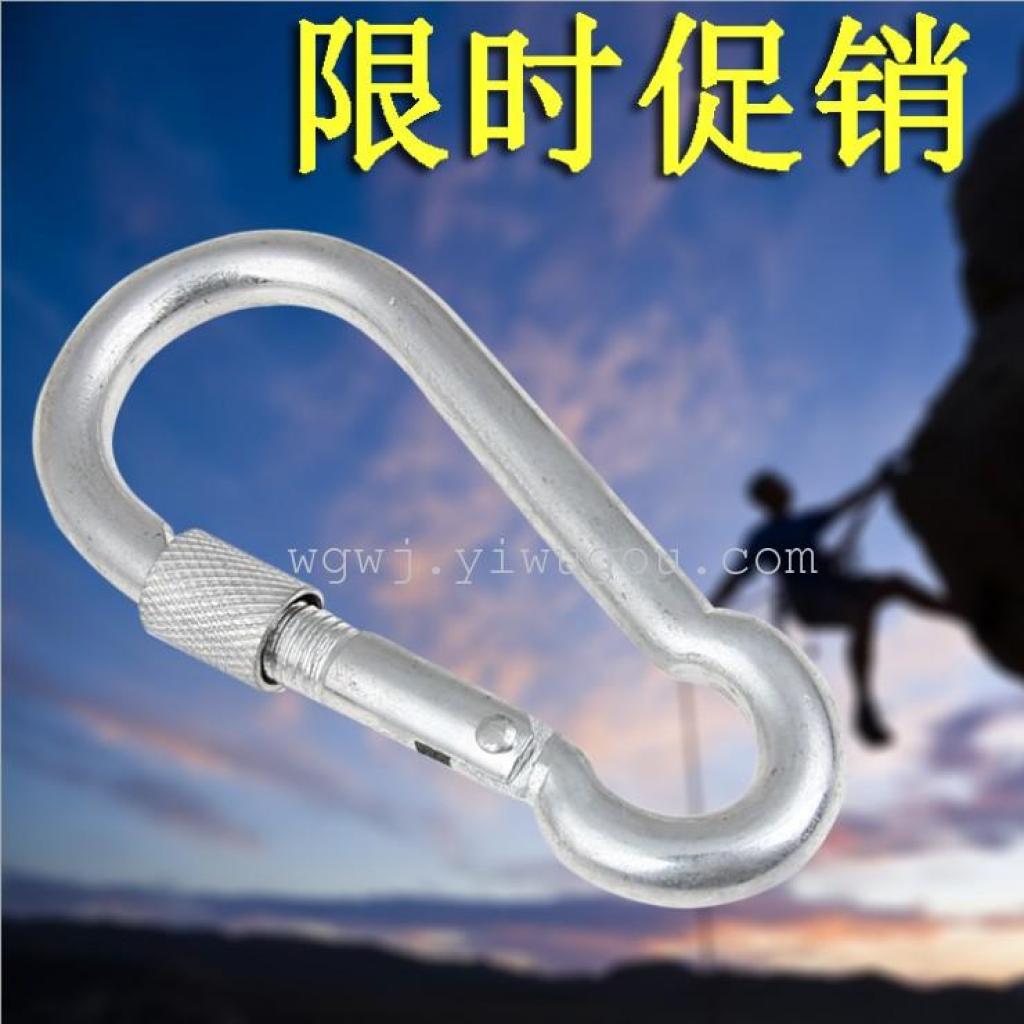 No. 6 iron gourd-shaped climbing buckle with nut spring hook, 6*60mm
