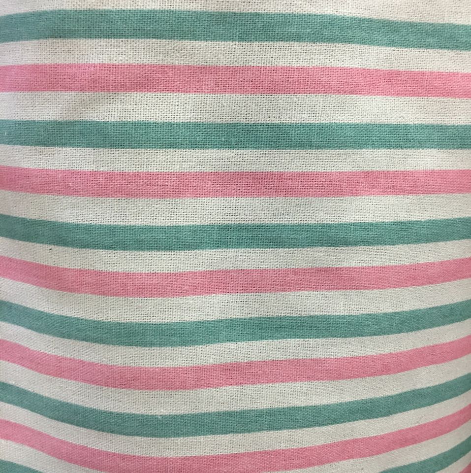 The linen two-color striped series is a bestseller
