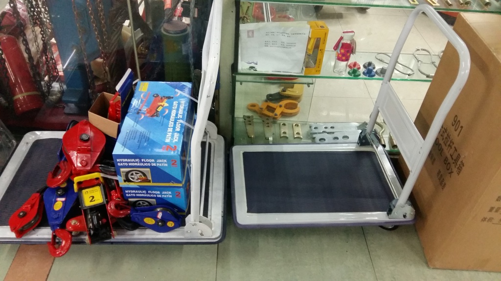 Flatbed cart, iron sheet flatbed cart, handcart details Picture