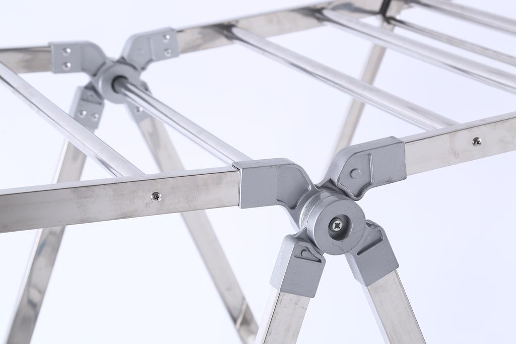 折叠落地不不锈钢衣架细节图