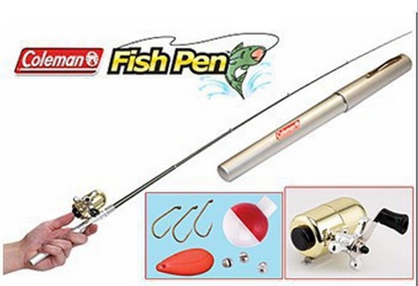 TV购物户外钓鱼钩FISHING ROD IN PEN收缩竿