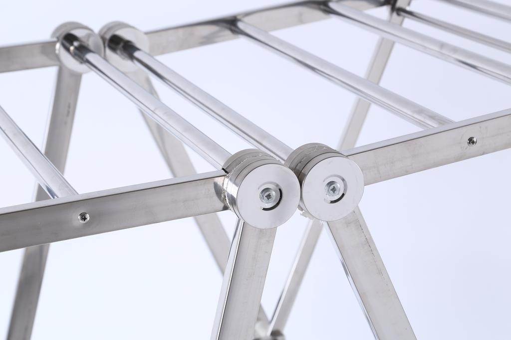 折叠落地不锈钢衣架细节图