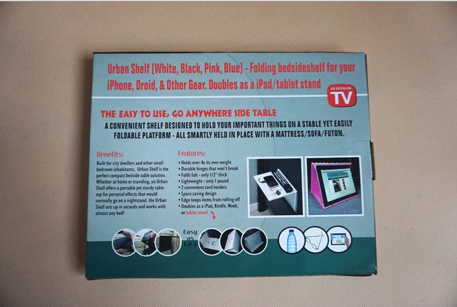 Creative multifunctional sofa bedside shelf Ipad stand folding storage board