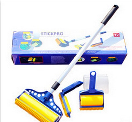 Three-piece universal Sticky Buddy brush with roller
