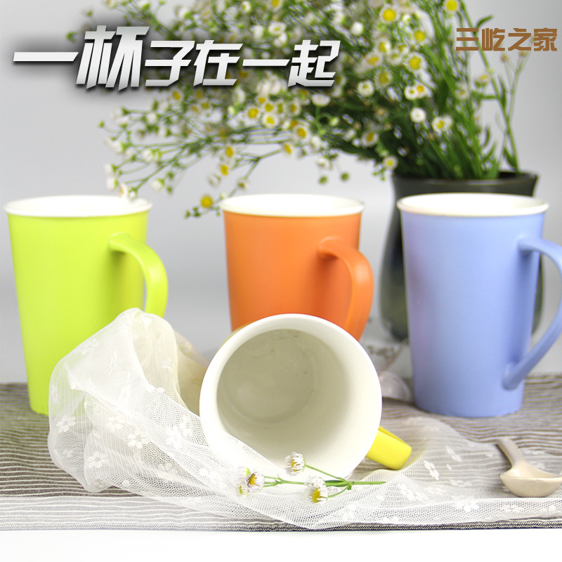 Sanyi Ceramic Creative Solid Color frosted Ceramic mugs, ice cream cups and coffee cups Application Scenario