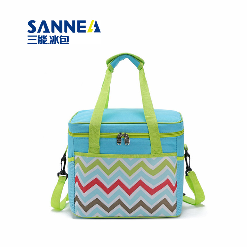 中号波浪牛津布冰包 18L双层铝膜保温包 厂家批发