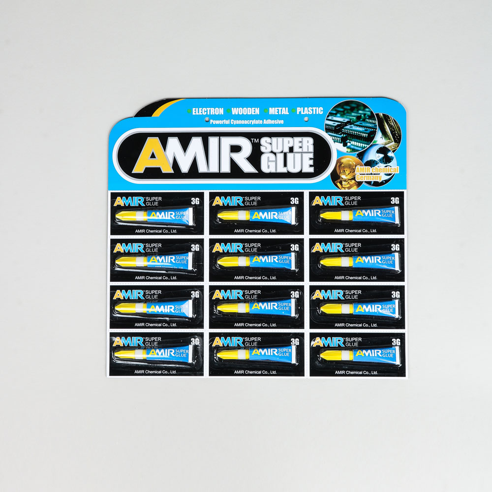神强胶水 蓝色纸卡 AMIR 十二支卡 3g 胶水批发