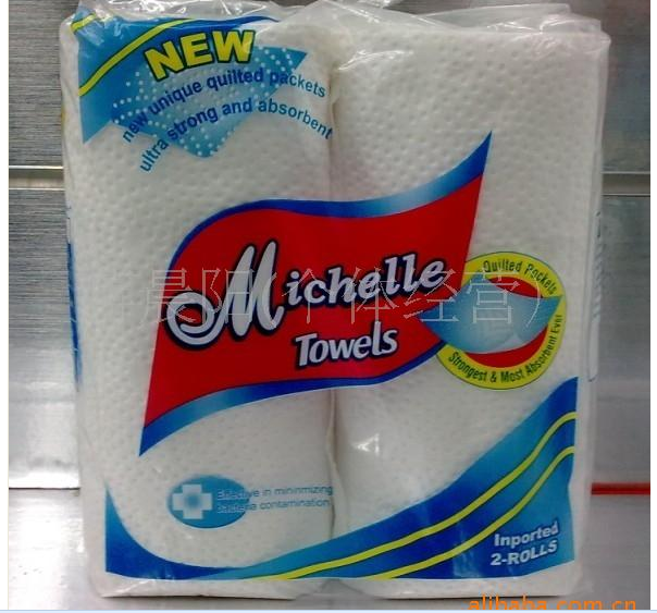 Kitchen paper is exported to Europe, America and the Middle East. Each pack of kitchen toilet paper is 2 rolls