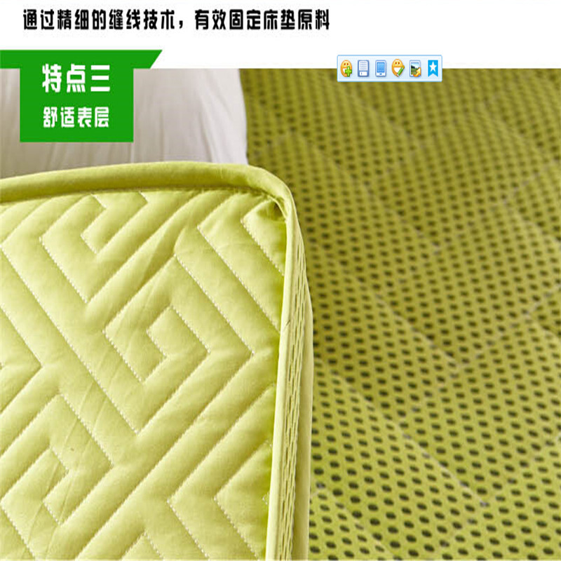 榻榻米竹炭加厚立体床垫床褥 双人保暖地铺睡垫-绿产品图