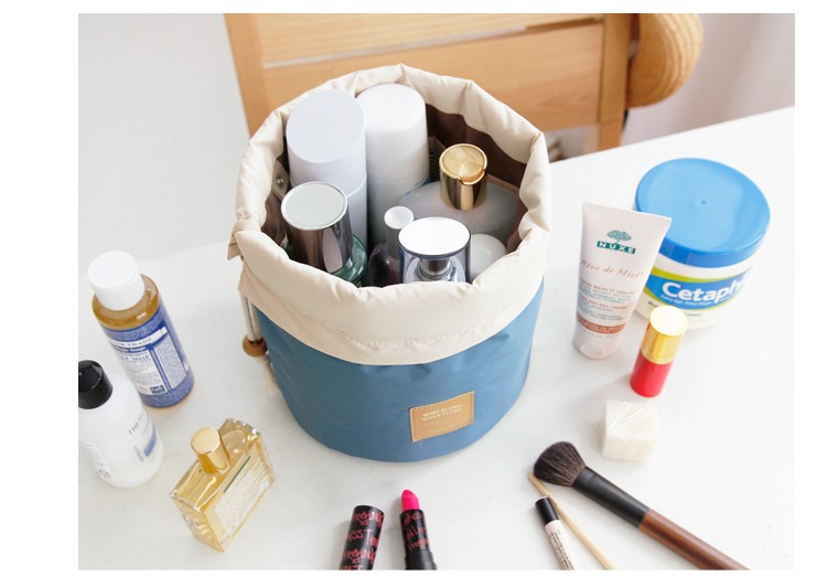 旅行大容量化妆包 包户外防水收纳包 圆筒洗漱包