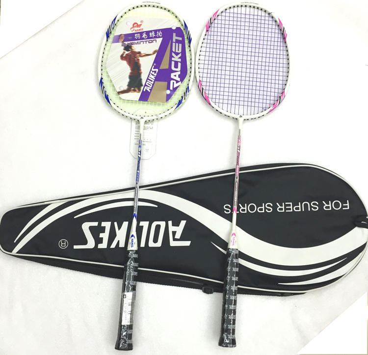 Olix 6858 carbono aleación de aluminio una pieza raqueta de bádminton raqueta de control tipo un par dos colores en el interior