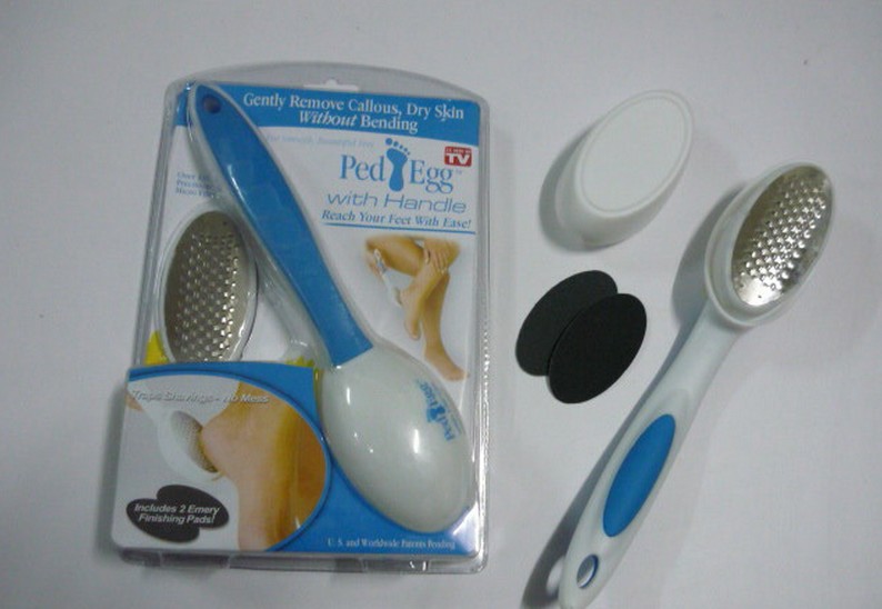 Supply long handle foot grinder egg ped Egg TV product foot grinder egg