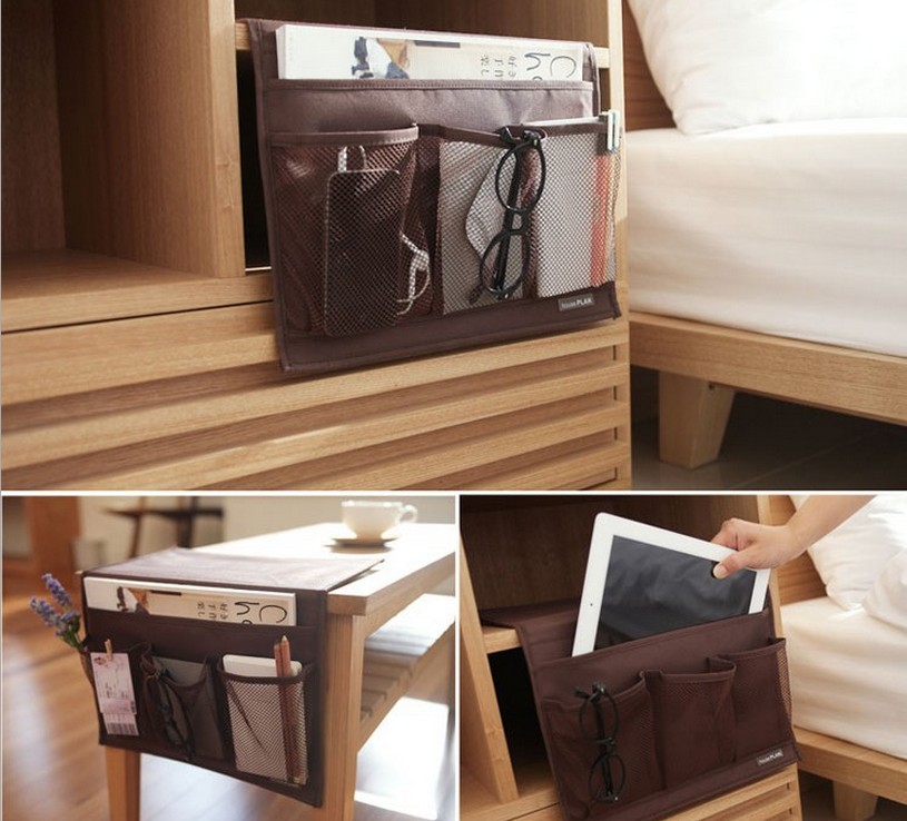 Home products creative design desk cabinet sofa bedside hanging bag storage bag magazine sundries storage bag