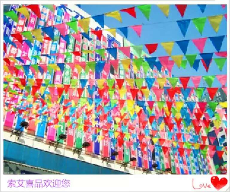 Birthday flags, birthday streamers, birthday banners, birthday hanging flags, triangular flags, decorative and arrangement flags Application Scenario