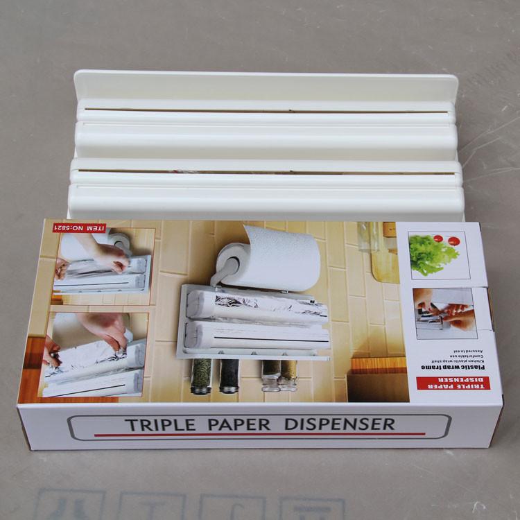 Three-layer cling film rack, cling film cutter, tissue holder and storage rack Specification image