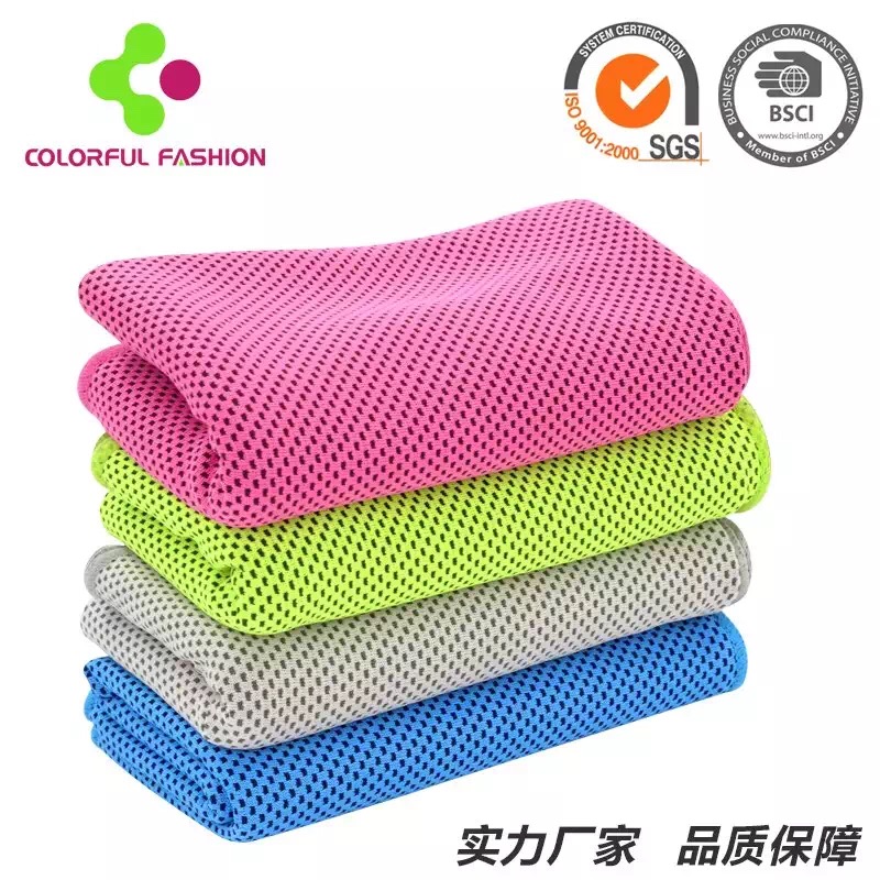 遇水即冷超防暑冰凉毛巾|冷感运动冰毛巾运动冰巾可印刷LOGO产品图