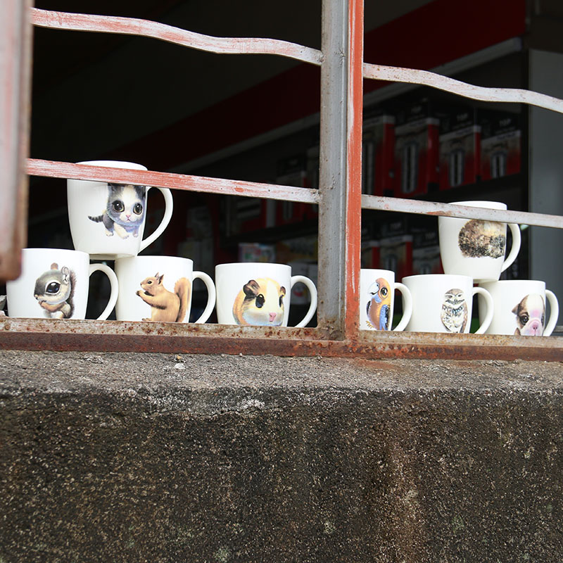 Sanyi Ceramic Cartoon animal mugs, student and office worker cups, coffee ceramic cups Specification image