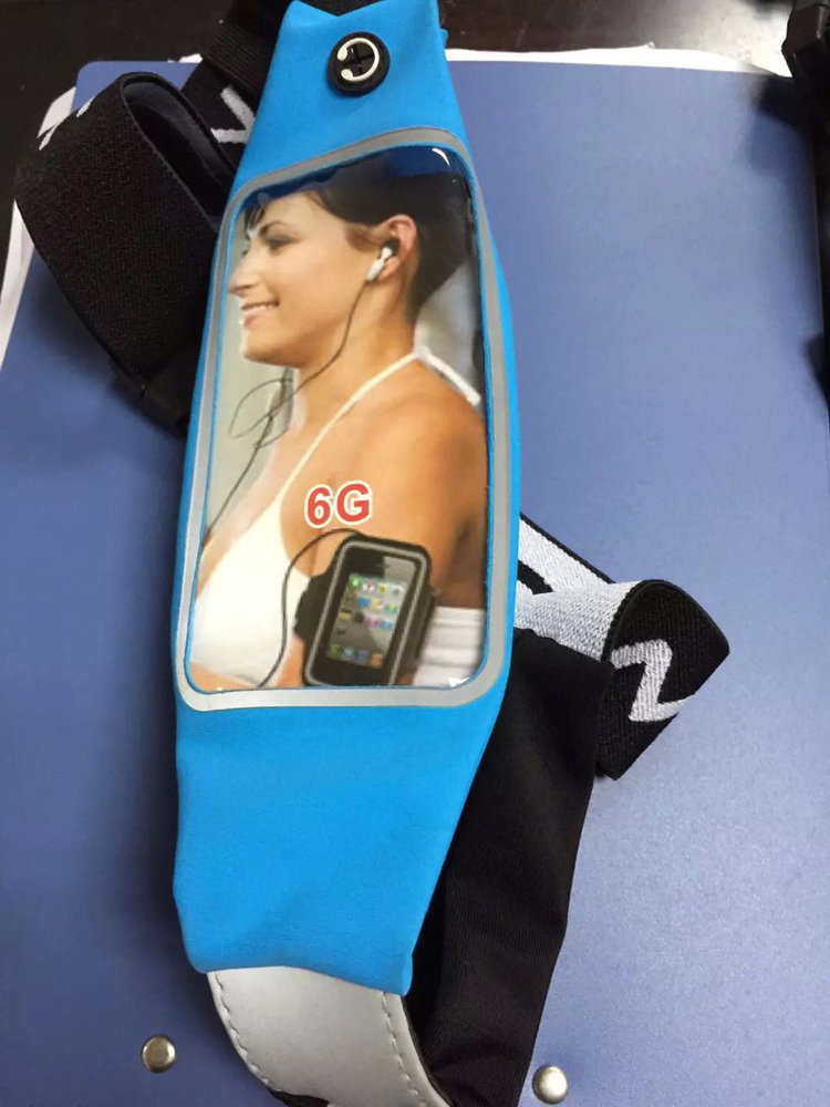 Outdoor sports cycling sports waist bag, waterproof, reflective, mobile phone window, touch screen, customizable LOGO Specification image