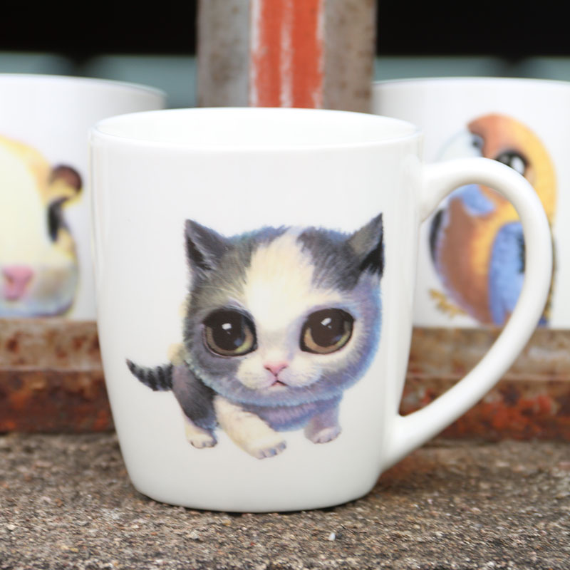 Sanyi Ceramic Cartoon animal mugs, student and office worker cups, coffee ceramic cups details Picture
