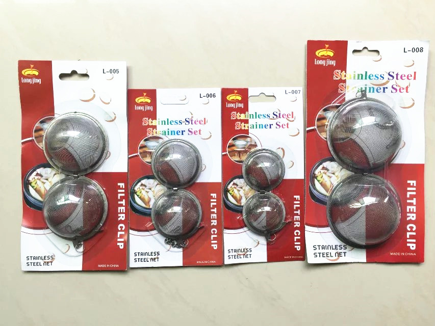 【HUANG DA】带链条不锈钢茶球，64