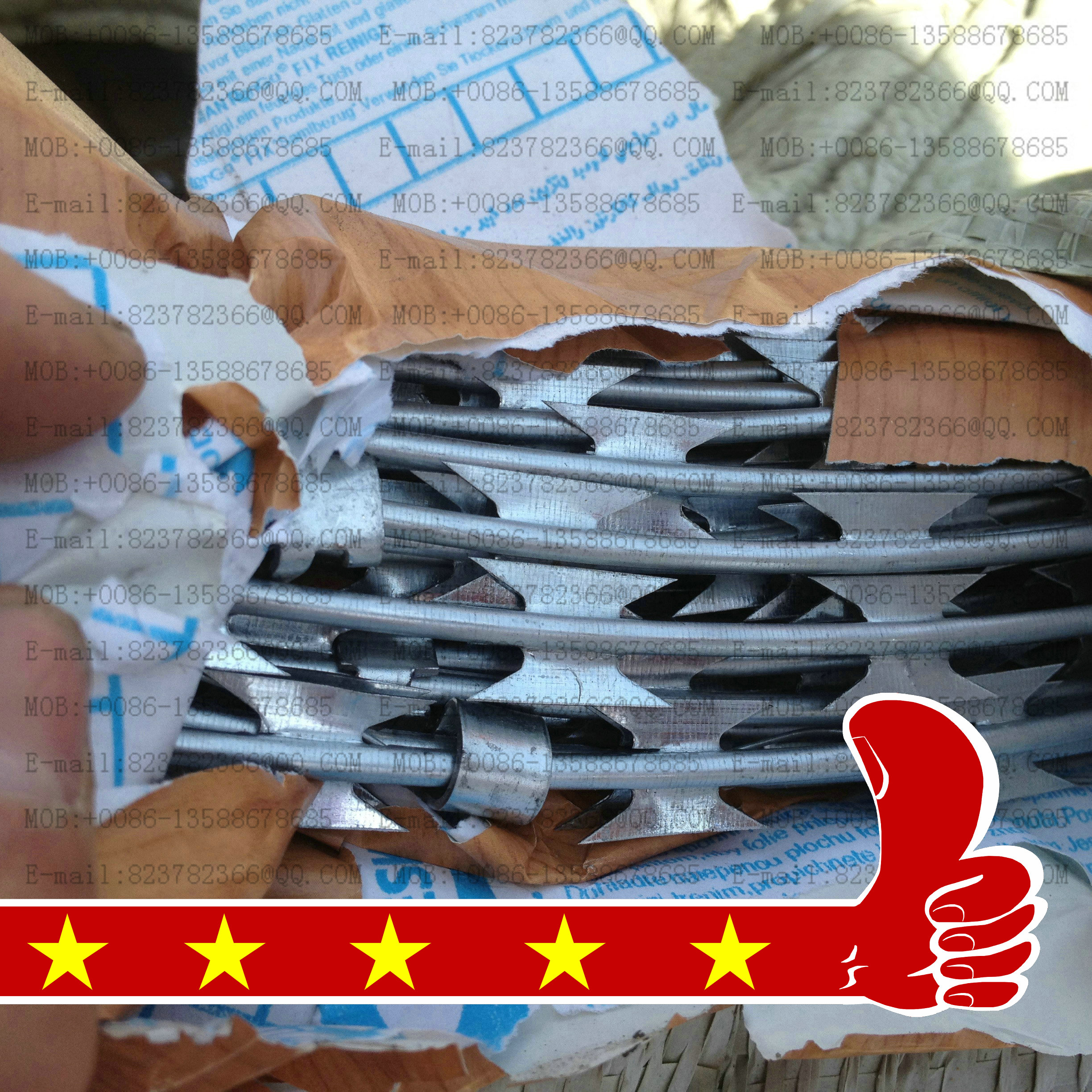 Blade Barbed rope spiral cross belt blade Blade Barbed wire blade Barbed net blade