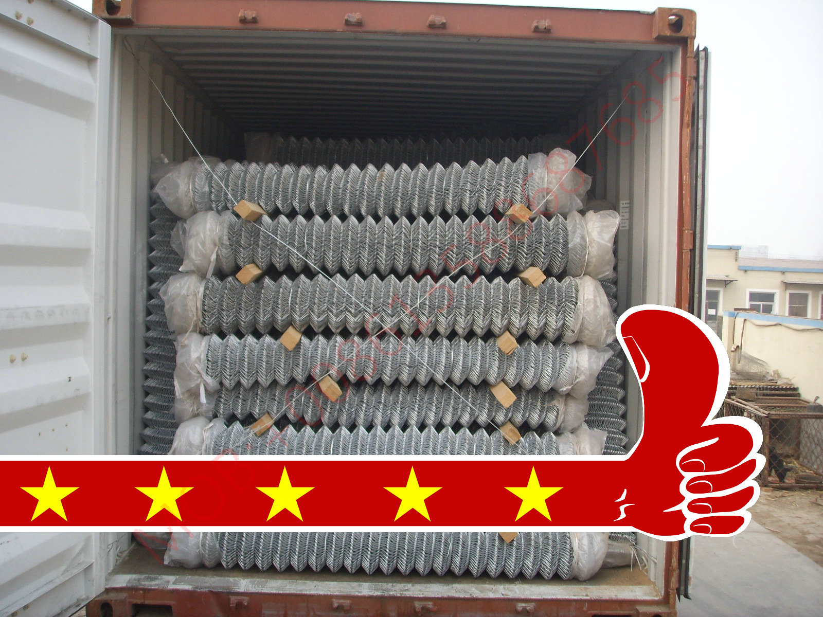 Galvanized hook mesh PVC diamond mesh stadium fence