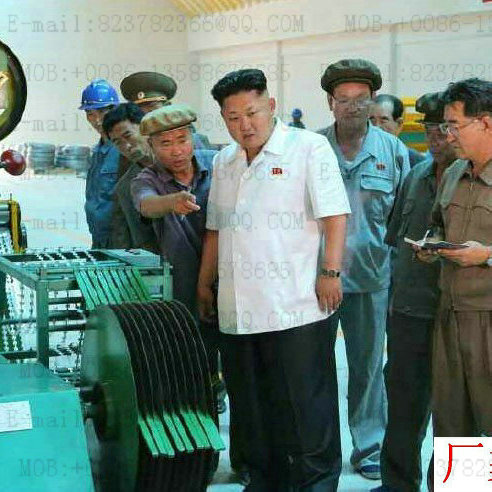 Kim Jong UN inspected the barbed wire factory's barbed wire rope chain link fence panels details Picture