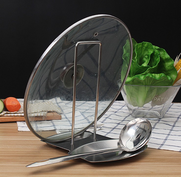 Stainless steel pot cover rack with water tray multi-functional kitchen storage rack rack for storage and drain rack storage rack