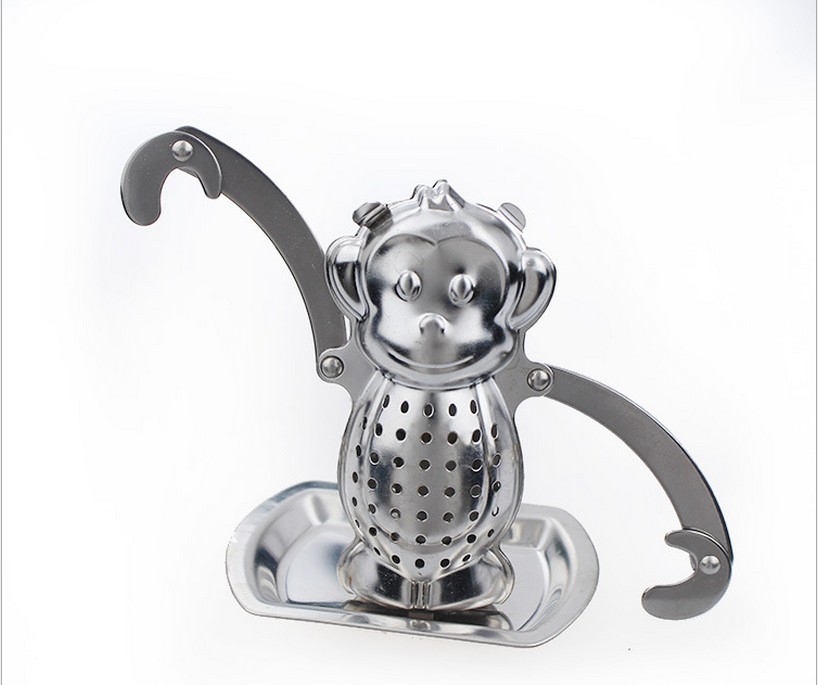 New stainless steel tea leaky monkey stainless steel tea filter stainless steel tea flusher