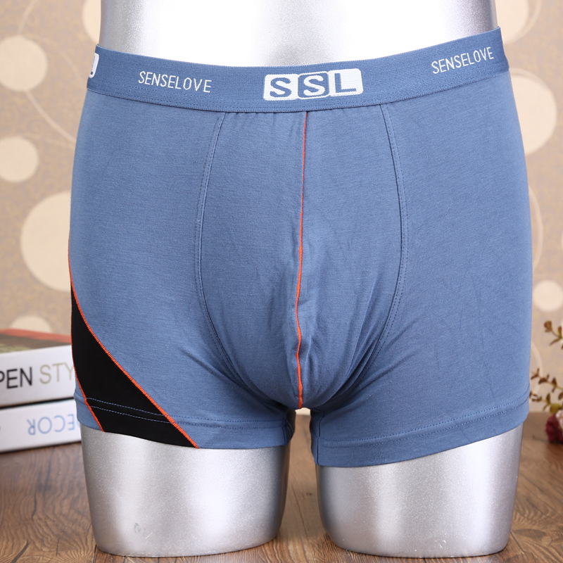 Shensley Men Simple And Comfortable Elastic Cotton Underwear Boxers Box details Picture