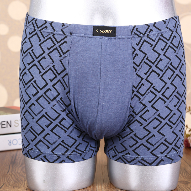 Shensley Men Cotton Printed Underwear Boxers 2 Pairs/Box Multi-Color details Picture