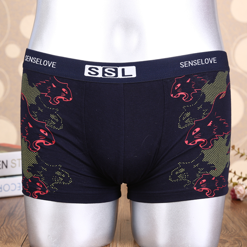 Gentlemen's Cotton Printed Briefs Boxers Are Comfortable And Breathable details Picture
