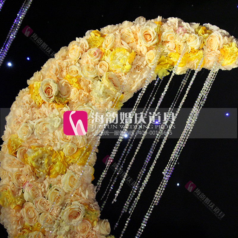 Haiyun wedding props, wedding stage decoration, welcome area decoration props, moon-sized combination Specification image