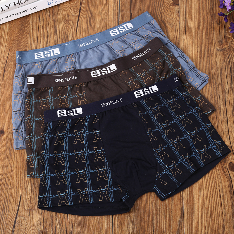 Shensley Men Cotton Boxers Boxers Multi-Color Option