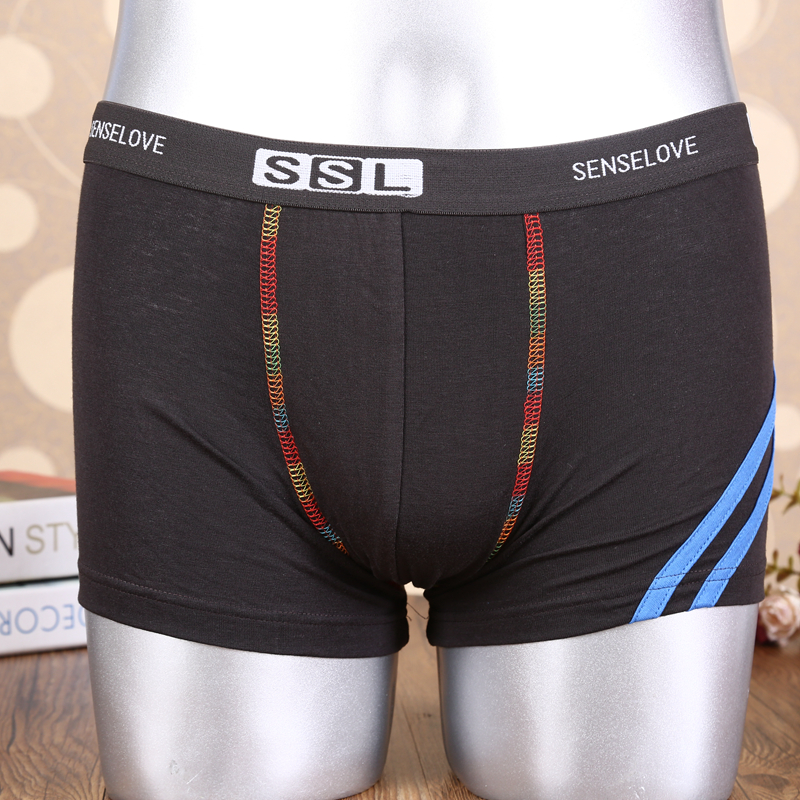 Shensley Men Cotton Underwear Boxers 2 Pairs/Box Multi-Color Optional details Picture