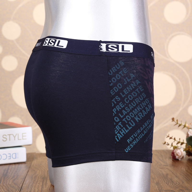 Shensley Men Cotton Boxers Boxers Multi-Color Option Specification drawing