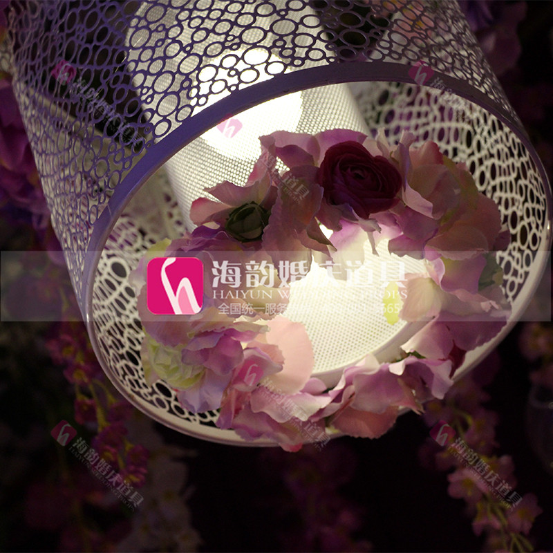 Haiyun wedding props, wedding decoration and arrangement, five pendant lamps No. 12 are arranged in the welcome area details Picture
