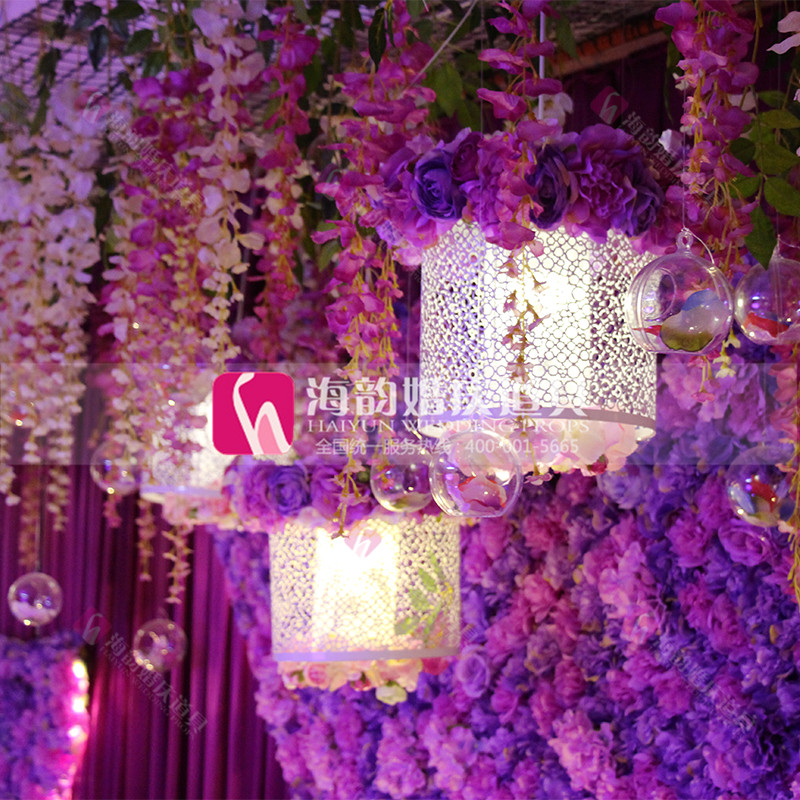 Haiyun wedding props, wedding decoration and arrangement, five pendant lamps No. 12 are arranged in the welcome area Application Scenario