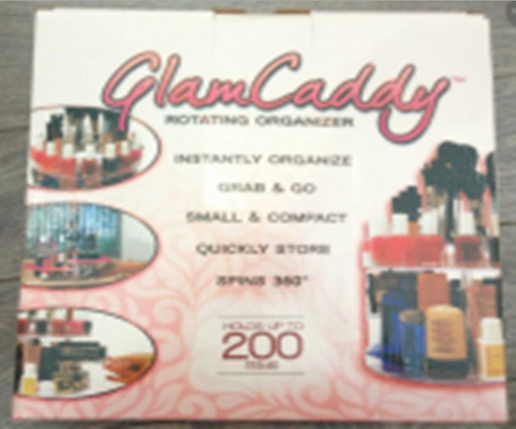 Glam Caddy Cosmetics 360 degree rotating makeup shelf Korean assembly desktop box