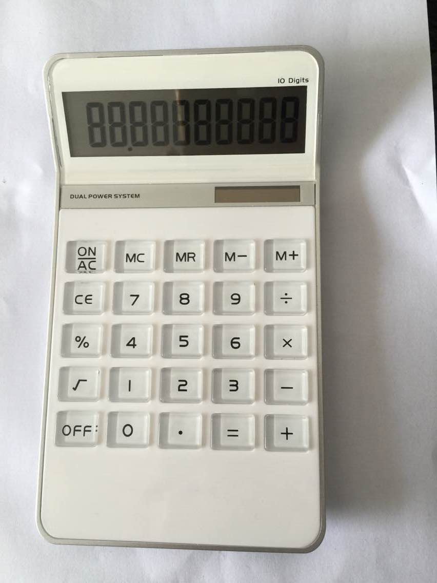 透明水晶按键太阳能计算器时尚超薄可爱计算机可定做印刷logo细节图