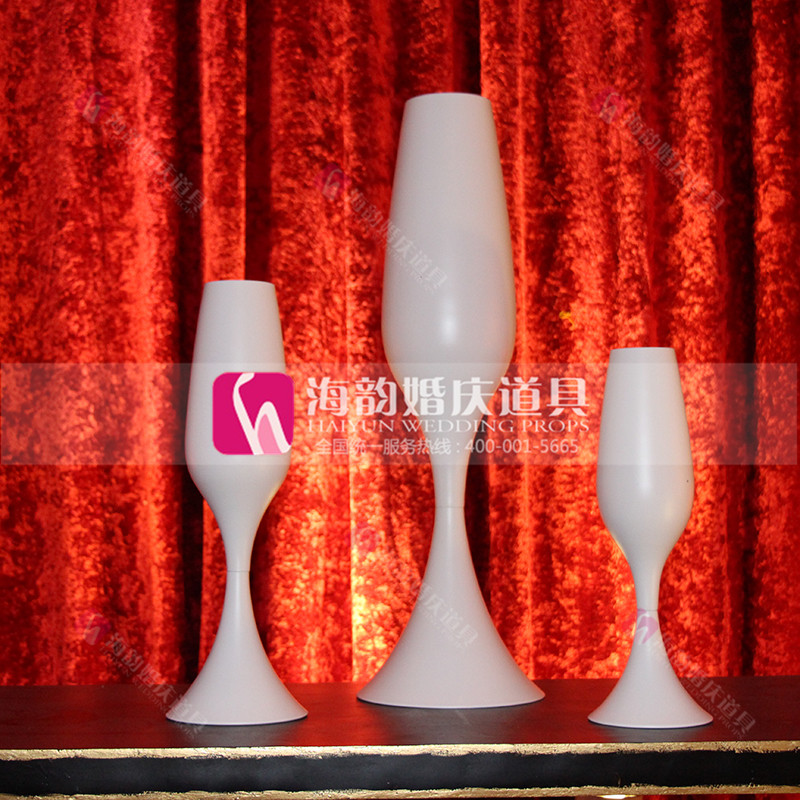 A set of 3-piece iron art vases for the welcoming area stage decoration of Haiyun wedding props details Picture