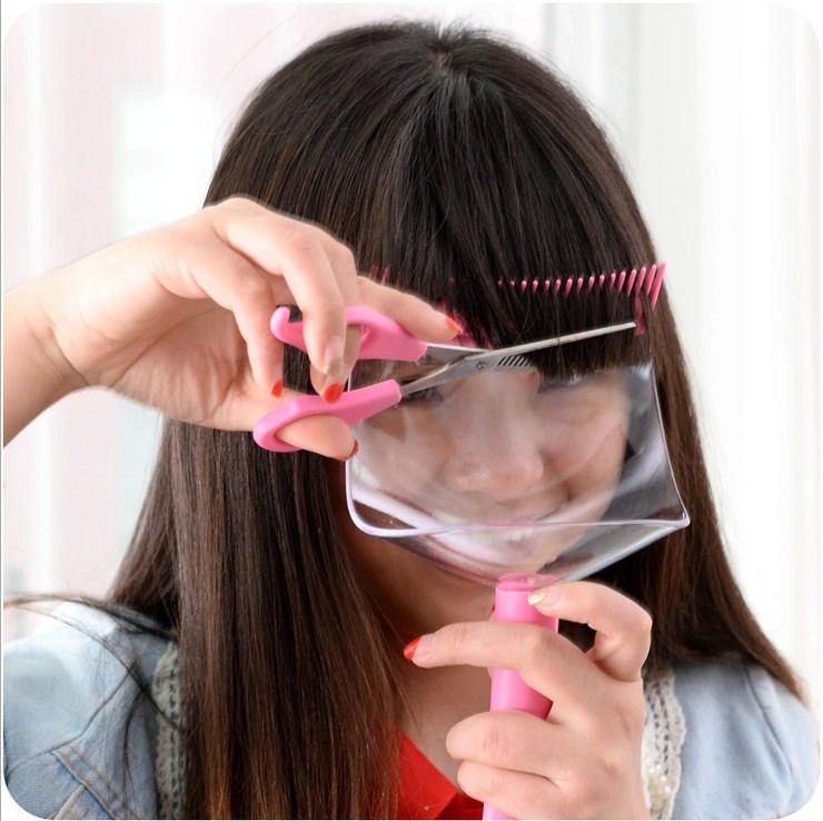 Bangs trim comb Korean popular trimmer with comb scrap hair storage removable easy to clean