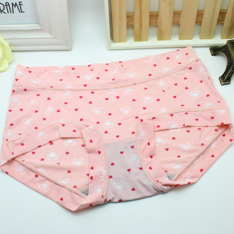 Women's Underwear Women's Summer Ice Silk Sexy Printed Mid-Waist Triangle Pants Ice Silk 6 Specification drawing