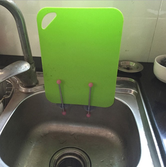 Sink sucker hanger powerful kitchen bathroom trinket seamless hook kitchen sink sponge hanger knife hanger