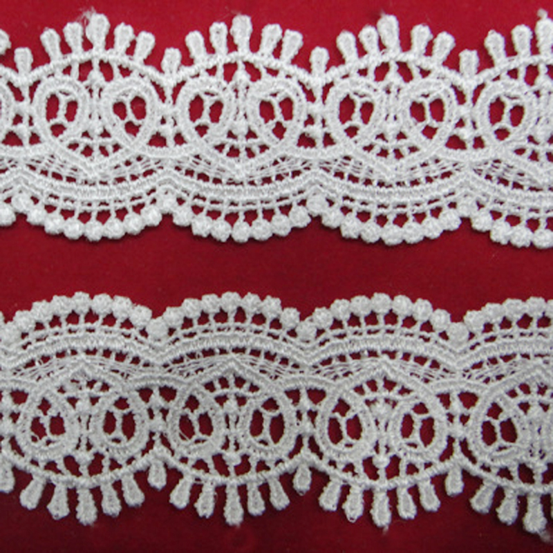 Lace accessories, lace clothing embroidery, water-soluble polyester barcode Application Scenario