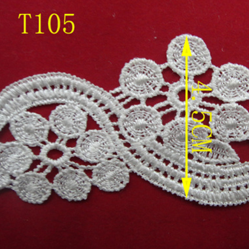 Lace accessories, lace clothing embroidery, water-soluble polyester barcode Specification image