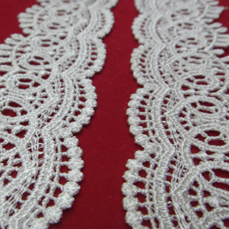Lace accessories, lace clothing embroidery, water-soluble polyester barcode details Picture