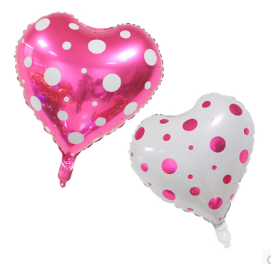 The new 18-inch heart-shaped polka dot aluminum foil helium balloon of "Xiu Bai Nian" is launched into the air as a hydrogen balloon Application Scenario