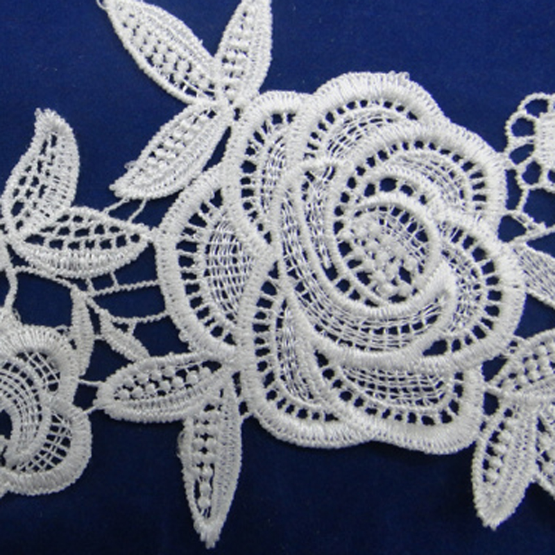 Lace accessories, lace clothing embroidery, water-soluble barcode polyester details Picture