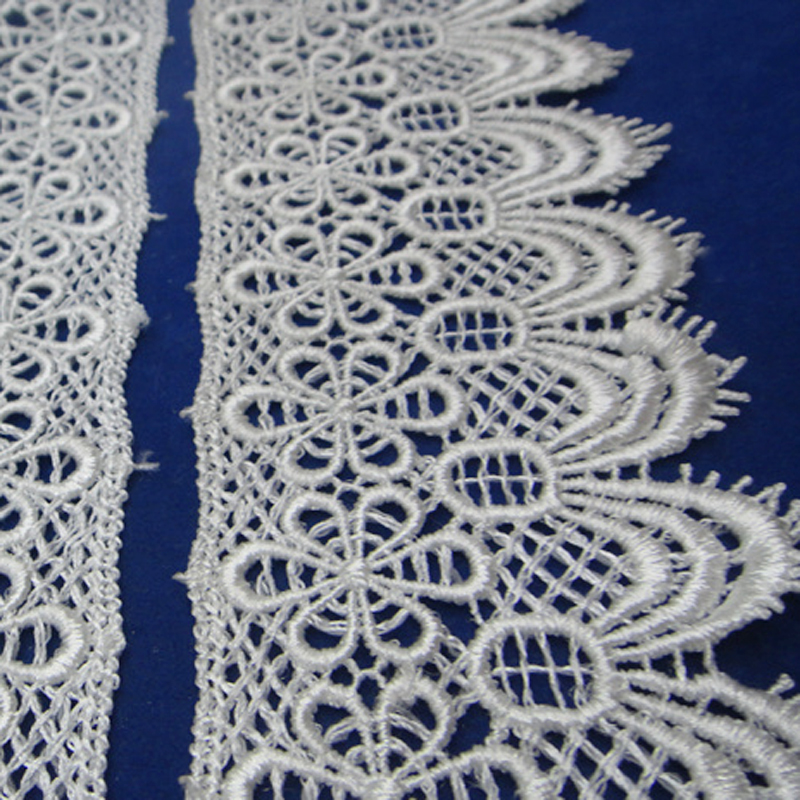 Lace accessories, lace clothing embroidery, water-soluble polyester barcode details Picture